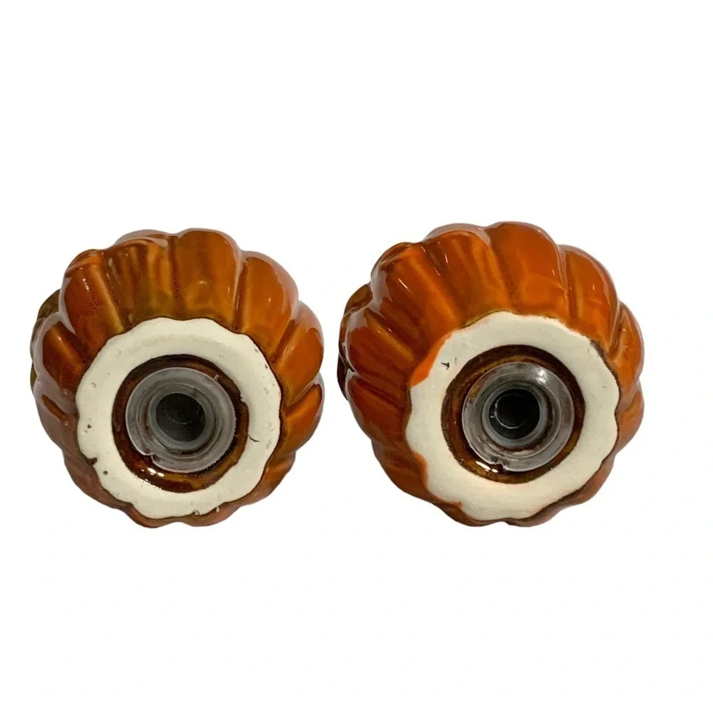 Salt and Pepper Autumn Harvest Artisan Hand Painted Glazed Ceramic Set